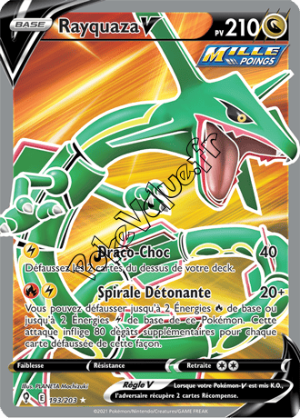 Pokevalue Fr Carte Pok Mon Rayquaza V N S Rie Volution C Leste