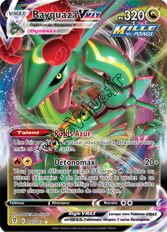 Pokevalue Fr Carte Pok Mon Rayquaza Vmax N S Rie Volution