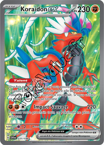 Pokevalue Fr Carte Pok Mon Koraidon Ex N S Rie Carlate Et