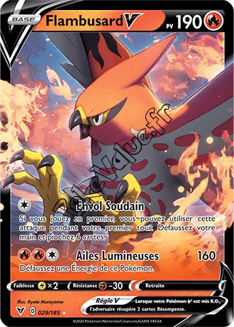 Pokevalue Fr Carte Pok Mon Flambusard V N S Rie Voltage Clatant