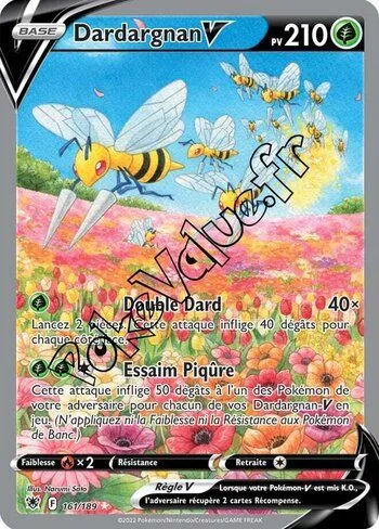 Carte Pokémon Dardargnan V n°161 de la série Astres Radieux