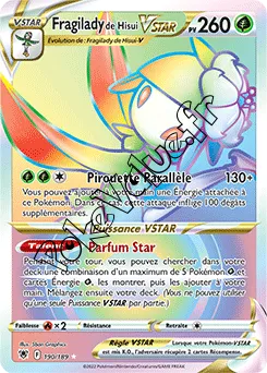 Carte Pokémon Fragilady de Hisui VSTAR n°190 de la série Astres Radieux