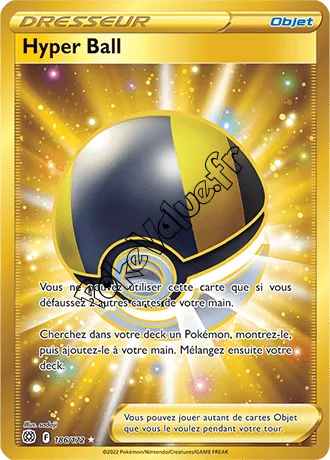 Carte Pokémon Hyper Ball n°186 de la série Stars Étincelantes