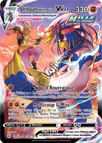 Carte Pokémon Shifours Mille Poings VMAX n°TG21 de la série Stars Étincelantes