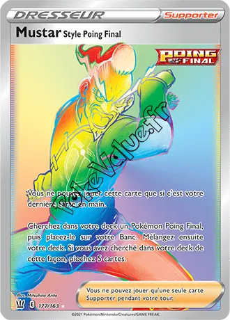 Carte Pokémon Mustar Style Poing Final n°177 de la série Styles de Combat