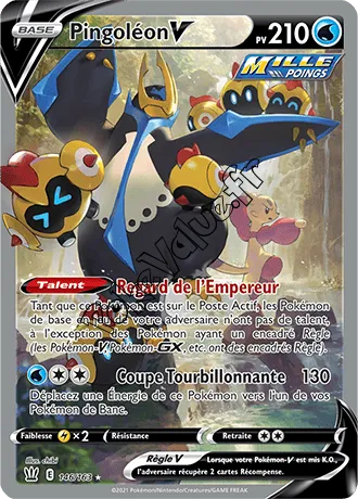 Carte Pokémon Pingoléon V n°146 de la série Styles de Combat