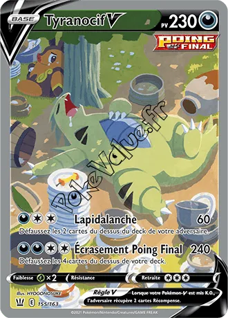 Carte Pokémon Tyranocif V n°155 de la série Styles de Combat