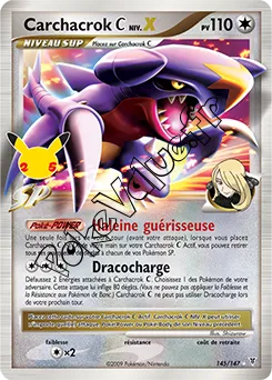 Carte Pokémon Carchacrok [C] LV.X n°SV 145 de la série Célébrations