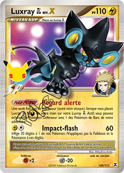 Carte Pokémon Luxray [GL] LV.X n°RR 109 de la série Célébrations