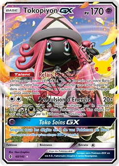 Carte Pokémon Tokopiyon GX n°GRI 60 de la série Célébrations