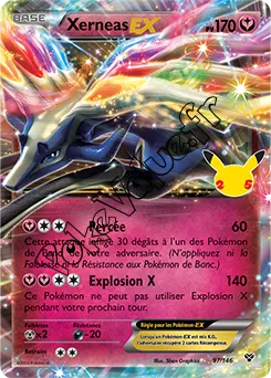 Carte Pokémon Xerneas EX n°XY 97 de la série Célébrations