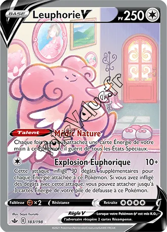 Carte Pokémon Leuphorie V n°183 de la série Règne de Glace