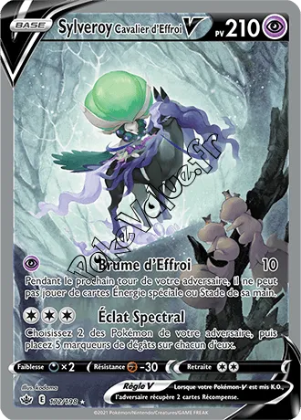 Carte Pokémon Sylveroy Cavalier d'Effroi V n°172 de la série Règne de Glace