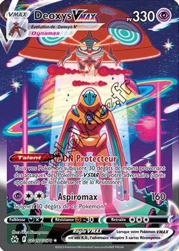 Carte Pokémon Deoxys VMAX n°GG45 de la série Zénith Suprême