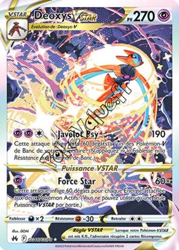 Carte Pokémon Deoxys VSTAR n°GG46 de la série Zénith Suprême