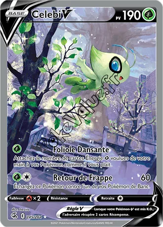 Carte Pokémon Celebi V n°245 de la série Poing de Fusion