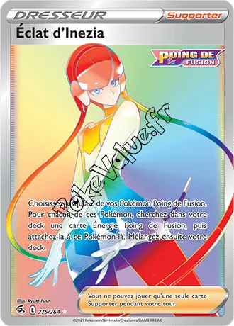 Carte Pokémon Éclat d'Inezia n°275 de la série Poing de Fusion