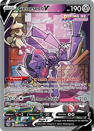 Carte Pokémon Genesect V n°255 de la série Poing de Fusion