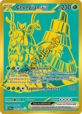 Carte Pokémon Chongjian ex n°240 de la série Destinées de Paldea