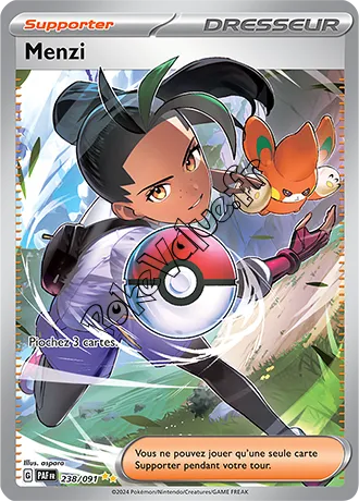Carte Pokémon Menzi n°238 de la série Destinées de Paldea
