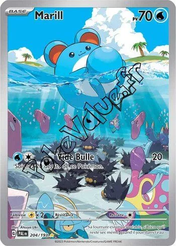 Carte Pokémon Marill n°204 de la série Évolutions à Paldea