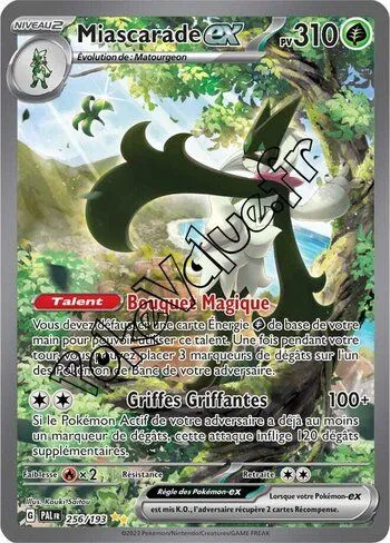 Carte Pokémon Miascarade ex n°256 de la série Évolutions à Paldea