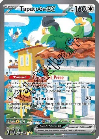 Carte Pokémon Tapatoès ex n°264 de la série Évolutions à Paldea