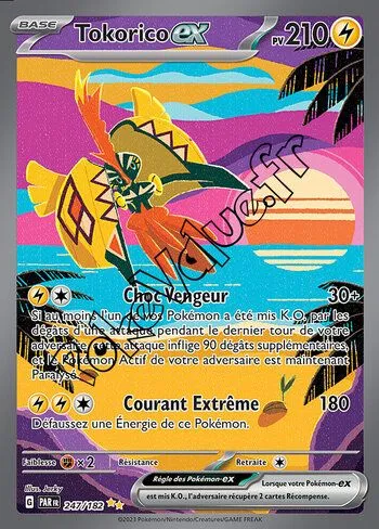 Carte Pokémon Tokorico ex n°247 de la série Faille Paradoxe