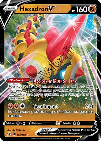 Carte Pokémon Hexadron V n°110 de la série Clash des Rebelles