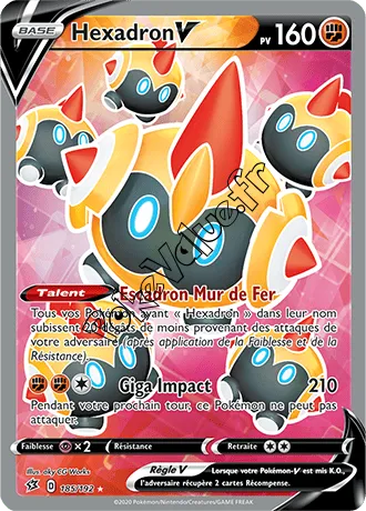 Carte Pokémon Hexadron V n°185 de la série Clash des Rebelles