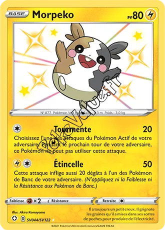 Carte Pokémon Morpeko n°SV44 de la série Destinées Radieuses
