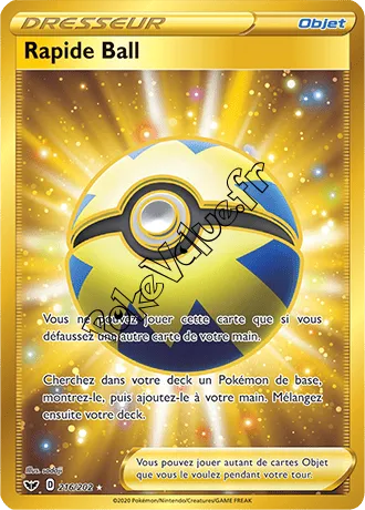 Carte Pokémon Rapide Ball n°216 de la série Épée et Bouclier