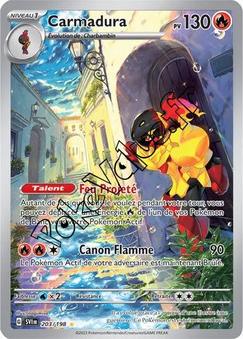 Carte Pokémon Carmadura n°203 de la série Écarlate et Violet