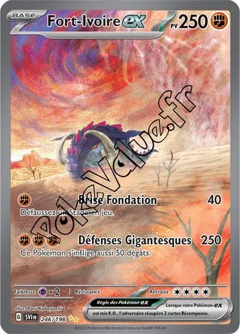 Carte Pokémon Fort-Ivoire ex n°246 de la série Écarlate et Violet