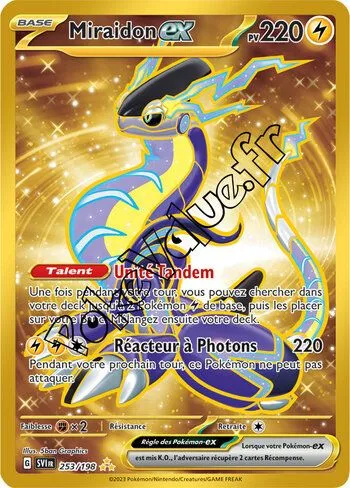 Carte Pokémon Miraidon ex n°253 de la série Écarlate et Violet