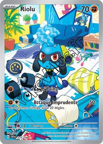 Carte Pokémon Riolu n°215 de la série Écarlate et Violet