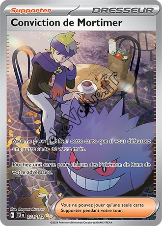 Carte Pokémon Conviction de Mortimer n°211 de la série Forces Temporelles