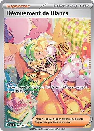 Carte Pokémon Dévouement de Bianca n°209 de la série Forces Temporelles