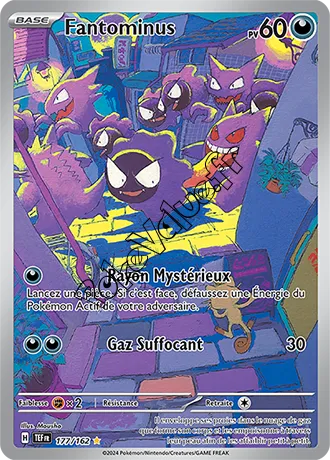 Carte Pokémon Fantominus n°177 de la série Forces Temporelles