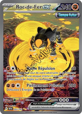 Carte Pokémon Roc de Fer ex n°207 de la série Forces Temporelles
