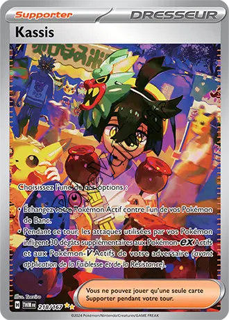 Carte Pokémon Kassis n°218 de la série Mascarade Crépusculaire