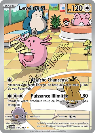 Carte Pokémon Leveinard n°187 de la série Mascarade Crépusculaire