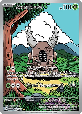 Carte Pokémon Scarabrute n°168 de la série Mascarade Crépusculaire