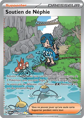 Carte Pokémon Soutien de Néphie n°219 de la série Mascarade Crépusculaire